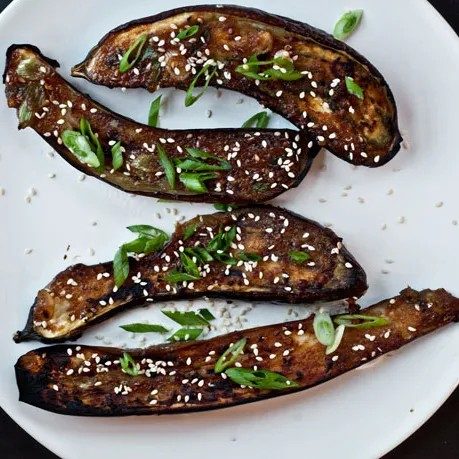 Miso Scallion Eggplant